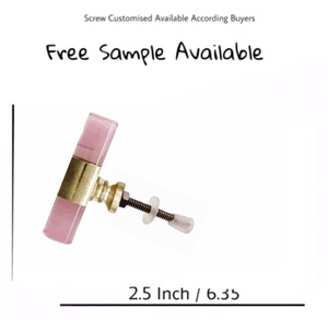 Bravo T-Bar ลูกบิดทองเหลืองสีชมพูราชินีมือจับดึงอเนกประสงค์สำหรับห้องครัวห้องนอนโรงเรียนตู้วิลล่าตู้เสื้อผ้า - Product Image 3