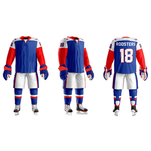 Conjunto de Uniforme de Hockey sobre Hielo Personalizado, Uniforme de Juego Profesional para Equipos, Malla Transpirable, Impresión por Sublimación, OEM, ODM, Venta al Por Mayor - Product Image 5