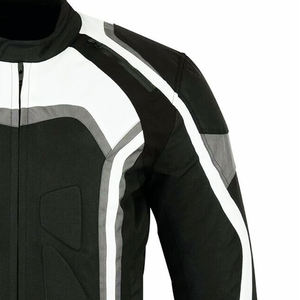 Chaqueta de moto textil de cuero blanco impermeable para hombre al por mayor 2025 chaqueta de cuero de moto de la mejor calidad con logotipo personalizado - Product Image 3