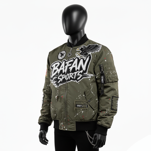 Women Bomber Jacket 320 GSM Premium <b>Nylon</b> <b>Fabric</b> Green Custom Logo embroidered Street Style Patch Design Women Bomber Jackets - Product Image 4