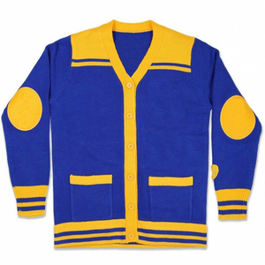 Université tricoté à manches personnalisées Cardigan pull tricoté femmes automne hiver couleurs personnalisées Cardigan tricoté - Product Image 1