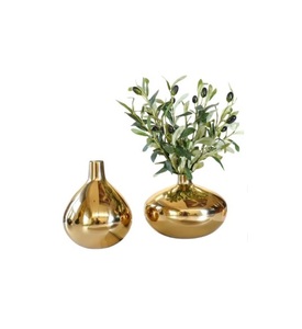 Jarrón de Flores Costero Artístico de Latón/Hierro de Primera Calidad para Centros de Mesa de Boda, Jarrón de Mesa Hecho a Mano Ecológico - Product Image 1