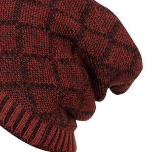 Gorro unisex de punto acrílico de alta calidad con puños, gorro cálido de invierno para hombre con diseño de logotipo propio - Product Image 6