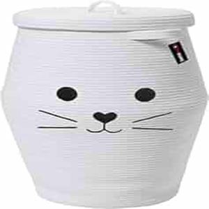 Panier de rangement en coton avec couvercle de cataracte de meilleure qualité Organisateur polyvalent pour le rangement des vêtements et de la maison - Product Image 1