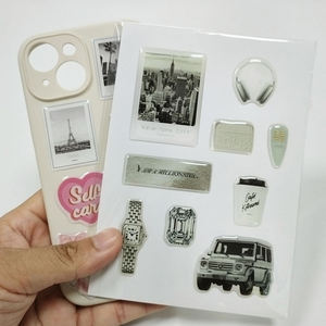 Autocollants en époxy 3D en gros, design personnalisé, nouveau modèle, décoratifs, feuilles d'autocollants 3D A6 pour téléphone - Product Image 6