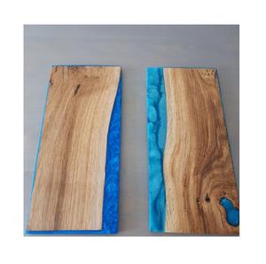 Planche à découper en résine avec bois dur robuste et tourbillon de couleur époxy, idéale pour les cuisines de la maison, les restaurants et les cafés - Product Image 3