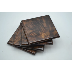 Dessous de verre en bois de concepteur indien de forme carrée de conception artisanale - Product Image 4