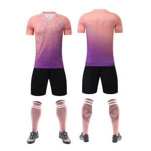 Camiseta de fútbol de poliéster 100% de alta calidad económica, conjuntos de uniformes de fútbol y kit de desgaste - Product Image 3