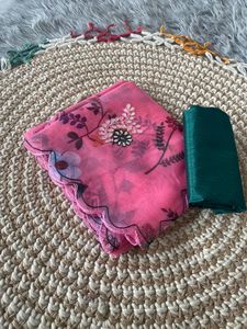 เครื่องแต่งกายยอดนิยมของนักออกแบบชุดแฟนซีขายดีผ้าโปร่งบางนุ่มพิมพ์ลายดิจิทัลพร้อม Gota Work Saree ผู้หญิงแฟชั่นส่งออก - Product Image 2