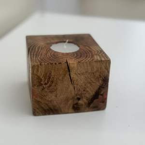 Modern Wooden Tealight Candle Holder Easter Home Decor Office <b>Desk</b> Centerpiece Farmhouse Style Handmade Heat Resistant <b>Gift</b> Idea - Product Image 3