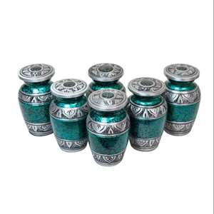 Brass Cremation Urn Handmade Funeral Jar for Human and Pet Ashes Indian Memorial Keepsake - Product Image 4