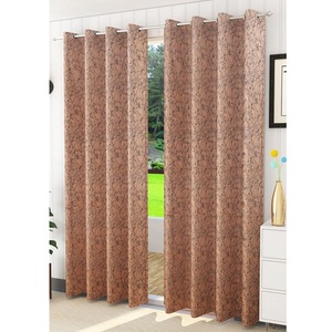 Cortinas mate de Color puro bordadas opacas sostenibles directas de fábrica Suministro de fábrica Cortina de puerta Jacquard de alta calidad - Product Image 2