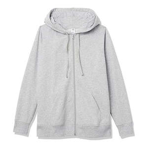 Sweat à capuche gris clair pour femme avec fermeture éclair |   Veste en polaire douce à fermeture éclair intégrale |   Sweat-shirt à capuche uni, streetwear d'hiver - Product Image 1