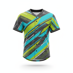 Camisetas de Uniforme de Béisbol Personalizadas para Adultos, Lisas, al por Mayor, con Logotipo Impreso por Transferencia de Calor, Franja Impresa, 100% Poliéster, Secado Rápido, Cuello en V, 3D - Product Image 5