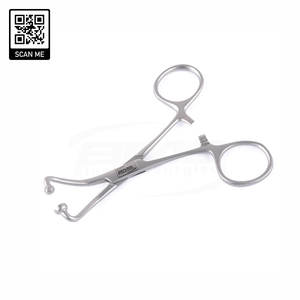 Ensemble d'instruments chirurgicaux autoclavables de qualité chirurgicale avec pinces à serviette à rotule, pinces à drap non perforantes, verrouillage à cliquet de 100 mm - Product Image 2