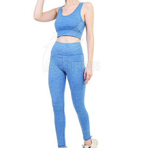 Ensemble de yoga pour femmes de haute qualité avec logo personnalisé, soutien-gorge et leggings, 100% coton, respirant, durable, confortable pour la salle de sport, les entraînements de fitness - Product Image 4