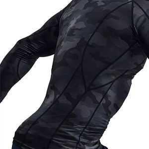 Cool Fabric MMA Rash Guard para hombres Venta al por mayor BJJ Fitness Sportswear Transpirable Alta calidad Secado rápido - Product Image 3