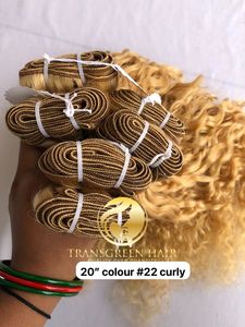 La mejor calidad #22 Color crudo rizado paquete al por mayor crudo templo indio directo de la máquina de la India vendedores de cabello humano de trama Doble - Product Image 3