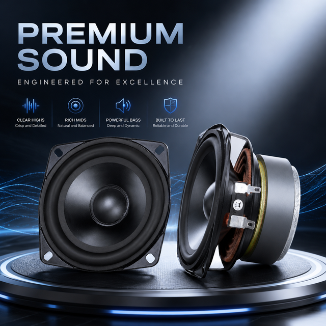 HAOCROWN High Performance 3 Way Component Speakers Speaker for Home Theatre Powerful Bass Midrange Audio Driver OEM ODM