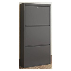 Meuble à chaussures noir mat 6 paires pour l'organisation et le rangement domestique Modams - Product Image 1