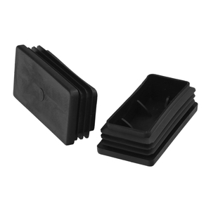 Tappo Terminale Rettangolare in Plastica per Interni Nero. 80x40 mm. Confezione da 100 Unità. - Product Image 1