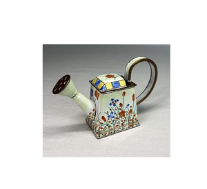 Unique <b>Vintage</b>-style Galvanized Water <b>Can</b> with Bright Enamel Floral Designs Perfect for Rustic-themed Garden Decor - Product Image 6