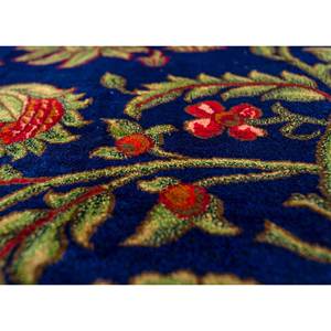 พรมไหมถักมือสีน้ำเงิน Gulmarg ขนาด 9x12 ฟุต รูปทรงสี่เหลี่ยมผืนผ้า ลายดอกไม้แบบ Patchwork สำหรับตกแต่งบ้าน รุ่นใหม่ Skps-209 - Product Image 3
