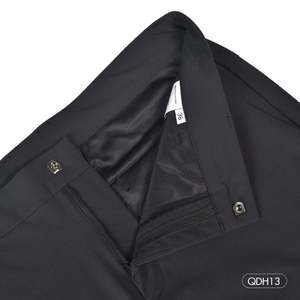 Pantalones de Golf Clásicos para Hombre, Negros, con Botones, de Tela Tejida - Product Image 6