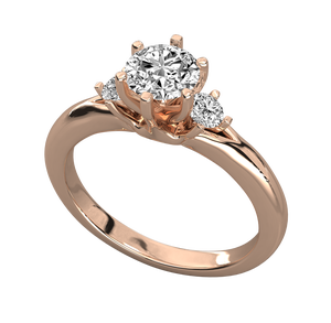 Anillo de Compromiso con Diamante Cultivado en Laboratorio, Oro Rosa, Chapado en Oro de 14K, Estilo Clásico, Certificado IGI, Corte Brillante, Regalo de Aniversario para Mujer - Product Image 1