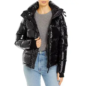 Fashion casual female ladies down jackets bubble plus size women's jacket and shinny puffer winter coat for women