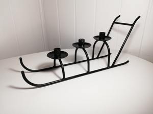 Traîneau de Noël moderne en fer rouge, vente chaude, traîneau du Père Noël pour décorations festives, fabrication métallique personnalisée, populaire - Product Image 2