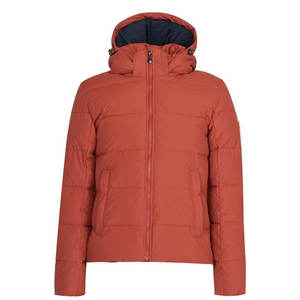 Veste polaire d'hiver en laine et polyester pour homme col montant à capuche tissée Vente en ligne au meilleur prix Décoration de poche teinture unie - Product Image 1