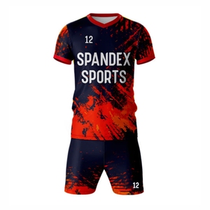Uniforme de Fútbol de Manga Corta, Transpirable, Estampado, de Alta Calidad, Elegante, Duradero, Ligero, Personalizable, para Verano - Product Image 1