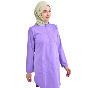 Uniforme Médico Musulmán Modesto con Hiyab, Conjunto de Uniforme de Enfermera de Manga Larga con Bolsillos - Product Image 5