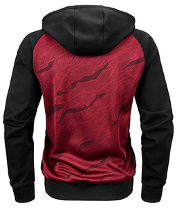 เสื้อฮู้ดซิปเต็มตัวสำหรับผู้ชาย, เสื้อฮู้ดซิปเต็มตัวฮิปฮอปยูนิเซ็กส์ไซส์ใหญ่พิเศษ100% ผ้าฝ้ายมีฮู้ดแบบรูดซิป - Product Image 6