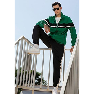 Ensemble de survêtement pour homme en polyester, fermeture éclair, respirant, léger, athlétique, jogging, décontracté, sweat-shirt - Product Image 3