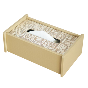 Couvercle de boîte à mouchoirs rectangulaire en bois élégant avec motif floral gravé complexe Porte-serviettes décoratif élégant pour la décoration intérieure - Product Image 3