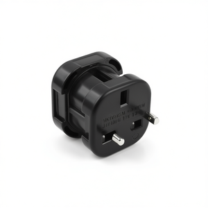 <b>UK</b> <b>Plug</b> Travel <b>Adapter</b> Universal AC Wall <b>Plug</b> Black for Travel - Product Image 2