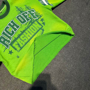 Vintage Streetwear Custom Mesh Oversized <b>Boxy</b> <b>T</b>-<b>shirt</b> Cropped Top Ice Hockey Football Jerseys with Acid Wash Finishing - Product Image 4