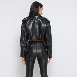 Chaqueta de Cuero Genuino para Mujer al por Mayor, Diseño Personalizable, Transpirable e Impermeable, Forro de Nailon Ecológico - Product Image 6