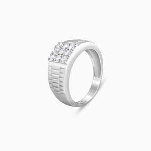 Silver Fuego Adjustable <b>Ring</b> for Him Trendy Gold Plated Me's <b>Ring</b> with Oval Cut Natural Gemstones Inlay Fashionable Jewelry - Product Image 1