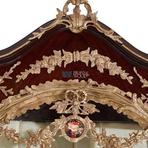 Vitrine de présentation royale de luxe sculptée avec dossier capitonné - Product Image 4