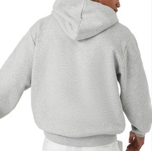 Sweat-shirts d'hiver pour hommes 100% coton personnalisés, en polaire épaisse, imperméables, coupe-vent, séchage rapide, respirants, teinture unie, 370g, avec poche - Product Image 4