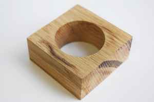 Rond de serviette en bois de manguier massif de luxe Rangement de serviette de forme rectangulaire Ronds de serviette en bois de qualité supérieure - Product Image 3