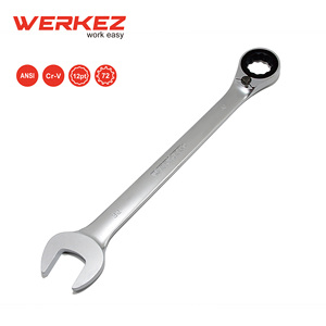 Werkez 72-tooth CR-V <span class=keywords><strong>32mm</strong></span> đảo ngược ratcheting cờ lê công nghiệp Chrome thép kết hợp cờ lê sửa chữa OEM Metric hộp - Product Image 2