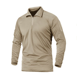 เสื้อโปโลคอปกพับลงสำหรับผู้ชายแฟชั่นลำลองปักลายสีพื้น - Product Image 5