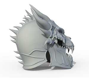 राक्षस खोपड़ी का हेलमेट i डार्क फंतासी 3 डी मुद्रित मास्क, कोस्प्ले मॉडल, होलोलीन पोशाक/अनुकूलन हाथ से चित्रित - Product Image 4