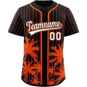 Maillot de baseball personnalisé bouton complet Softball uniforme sublimé matériel sergé nom numéro équipe broderie point USA Design - Product Image 5