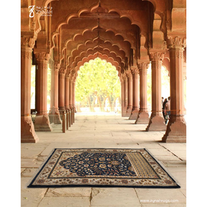 Zynah Sacred Haven hand knotted Travel-Friendly Washable 100% Silk Pattern Cushioned Square Prayer <b>Mat</b> - Product Image 4