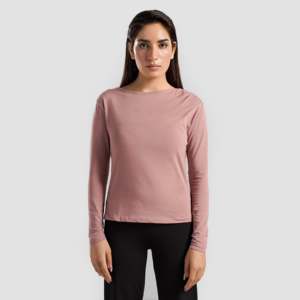 Dusty Pink Asymmetrical Yoga <b>Top</b> Breathable Seamless Plus Size Fitness Wear Sexy Style Print for Outdoor Workout Made Spandex - Product Image 1